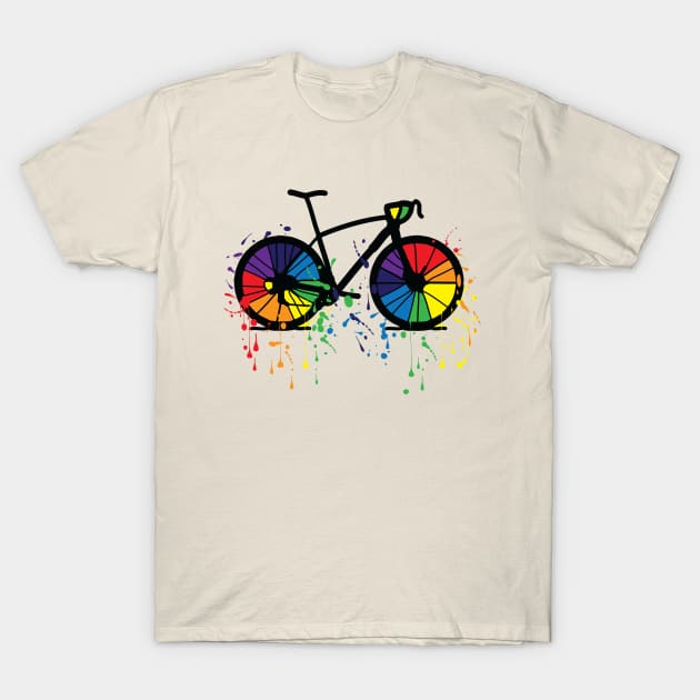 Rainbow bicycle 3 T-Shirt by CindyS